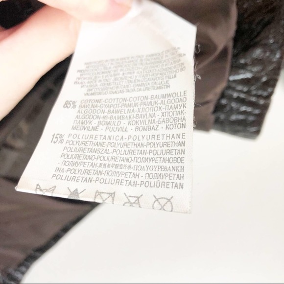 Rinascimento Faux Leather Brown Moto Short Jacket - Picture 5 of 10